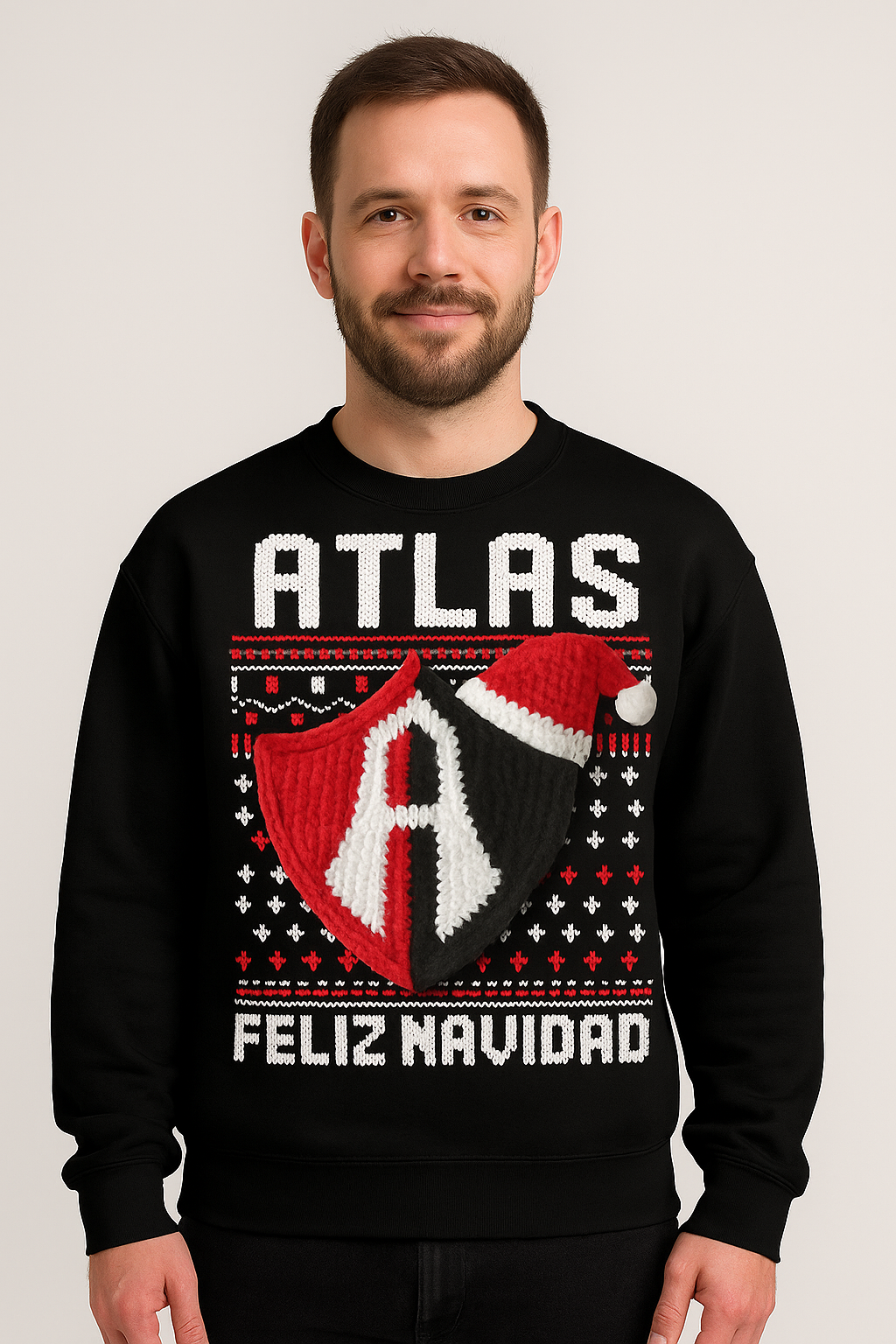 Suéter navideño Ugly Sweater Club Atlas Estilo Crochet Edición Especial