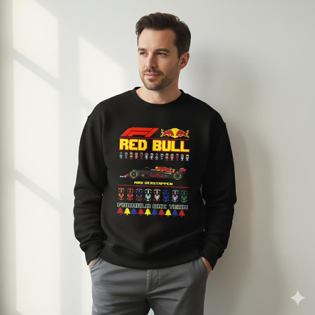Suéter Navideño Ugly Sweater de Max Verstappen x Escudería RedBull | Edición Especial