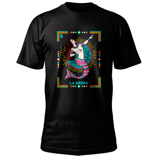 Playera de "La Sirena" Lotería mexicana