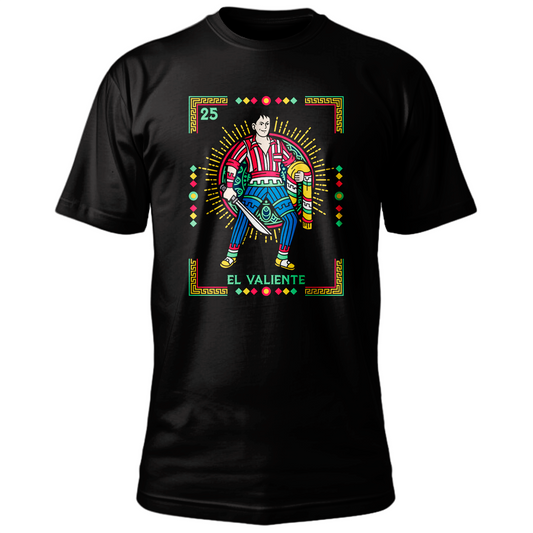 Playera de "El Valiente" Lotería mexicana