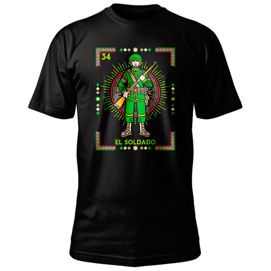 Playera de "El Soldado" Lotería mexicana