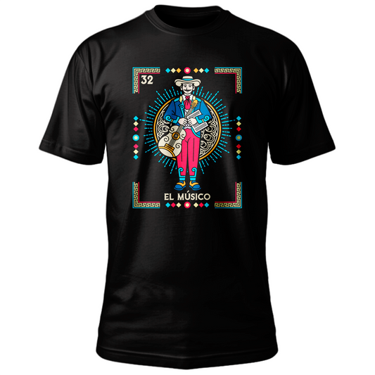 Playera de "El Músico" Lotería mexicana