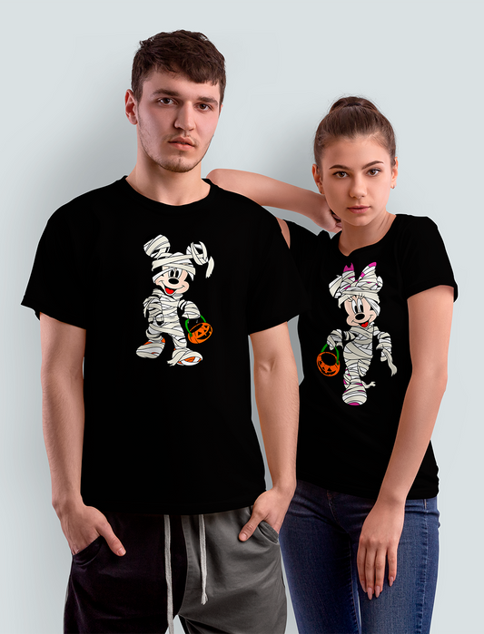 Playeras de pareja "Mickey y Minnie Momia"