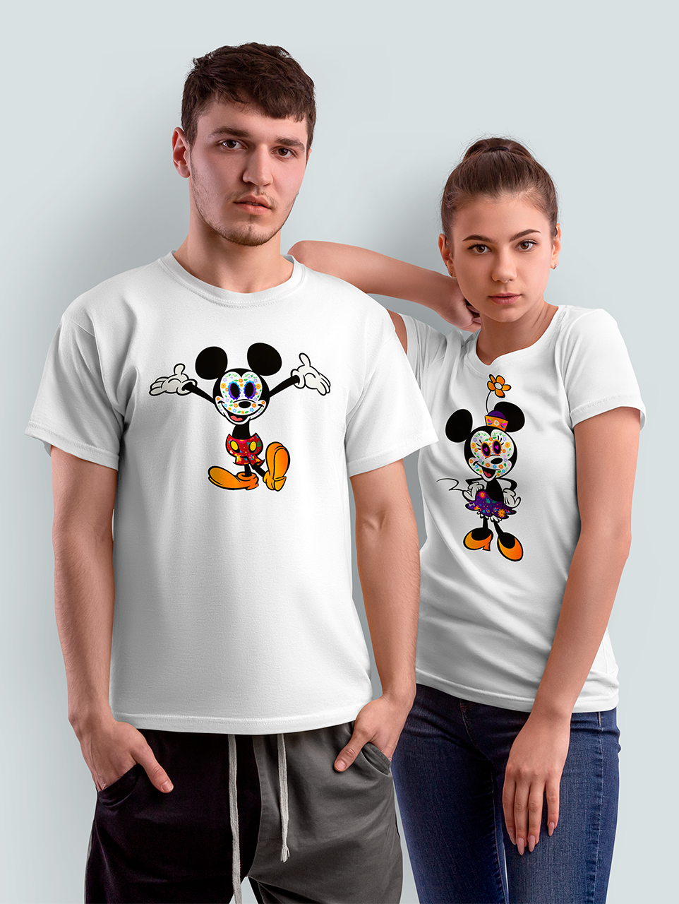 Playeras de pareja "Mickey y Minnie Catrines"