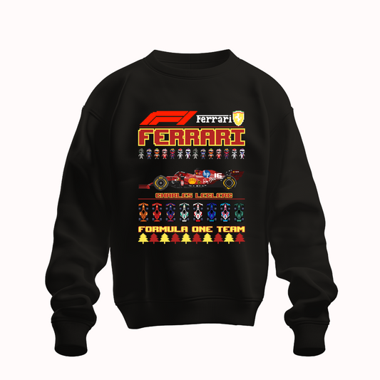 Suéter Navideño Ugly Sweater de Charles Leclerc x Escudería Ferrari | Edición Especial