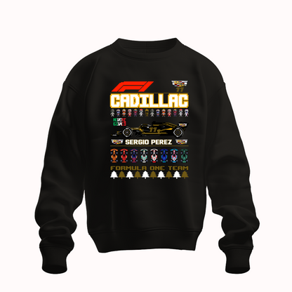 Suéter Navideño Ugly Sweater de Checo Pérez x Escudería Cadillac | Edición Especial