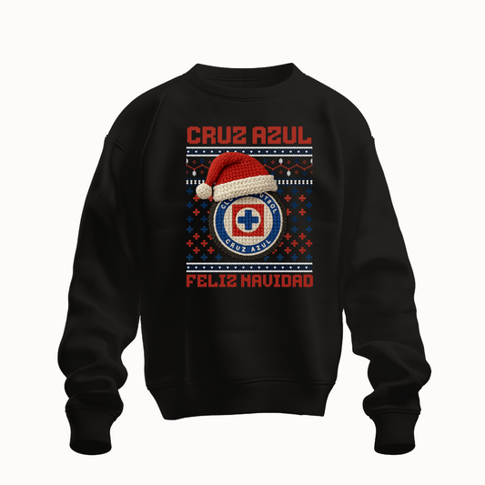Suéter navideño Ugly Sweater Club Cruz Azul Estilo Crochet Edición Especial