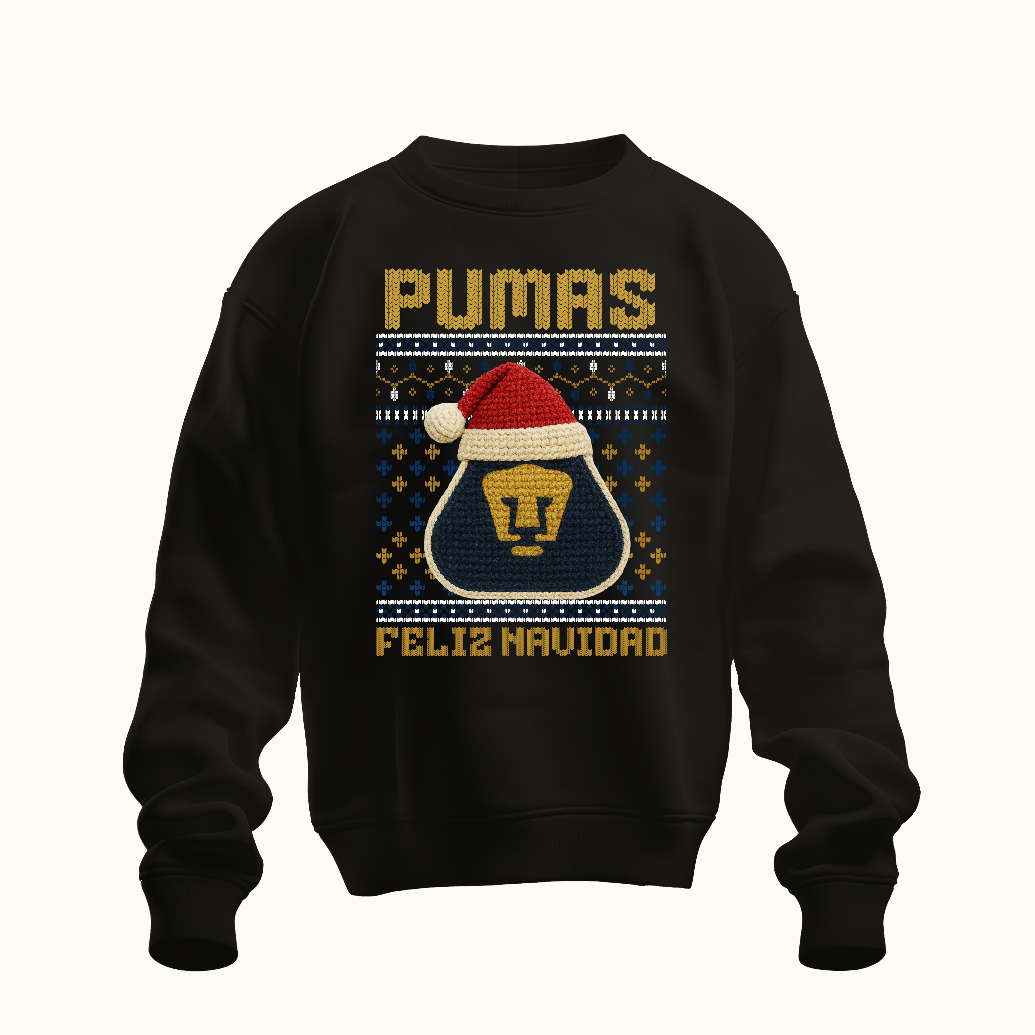 Suéter navideño Ugly Sweater Pumas Estilo Crochet Edición Especial ...