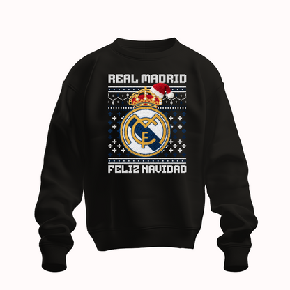 Suéter navideño Ugly Sweater Real Madrid Estilo Crochet Edición Especial