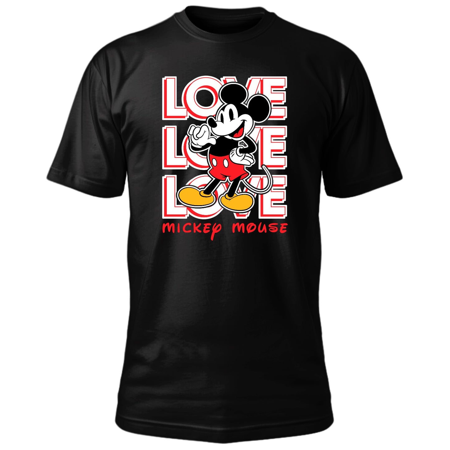 Playeras de pareja "Mickey y Minnie Love rosa"