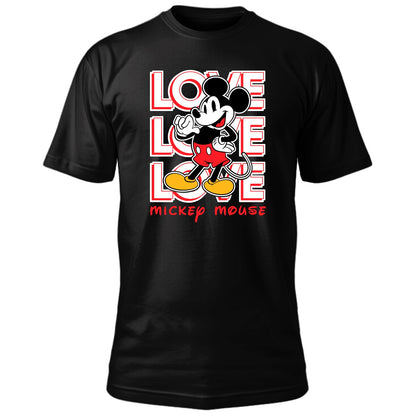 Playeras de pareja "Mickey y Minnie Love rosa"