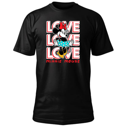 Playeras de pareja "Mickey y Minnie Love rosa"