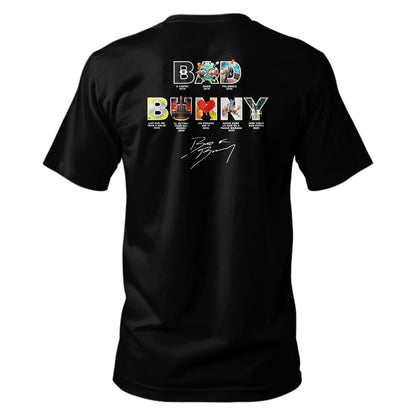 Playera Bad Bunny Albums Letra.