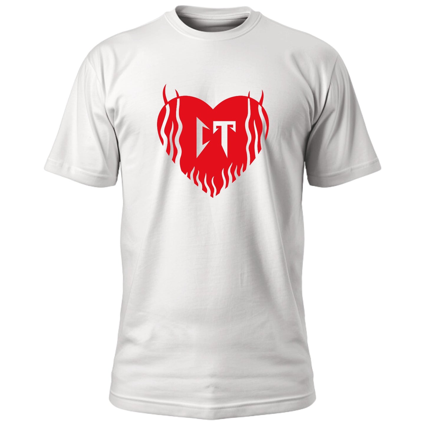 Playera Corridos Tumbados "Corazón" Blanca.