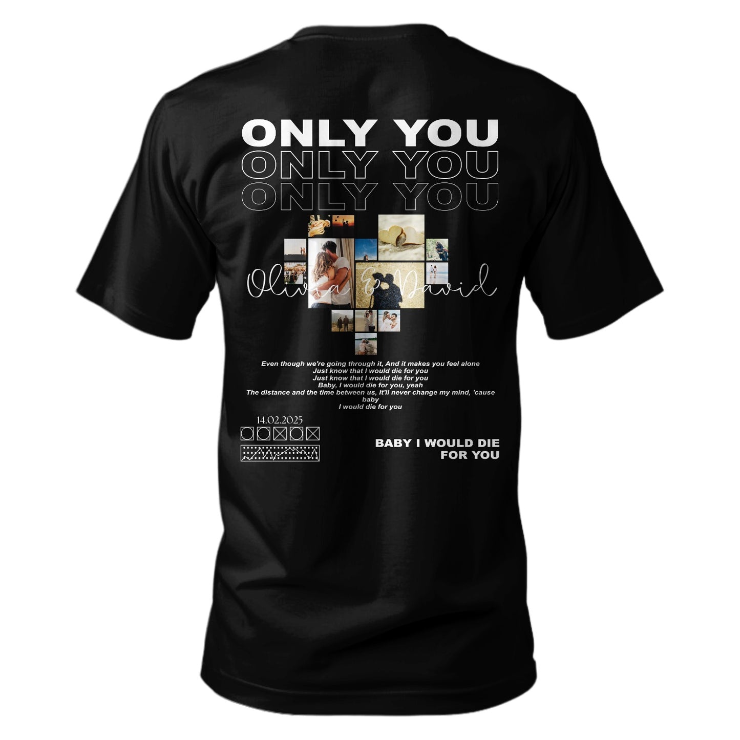 Playeras de pareja "Only You Corazón"